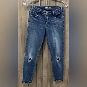 Old Navy Rockstar Super Skinny Dark Blue Denim Stretch Jeans Women's Size 0